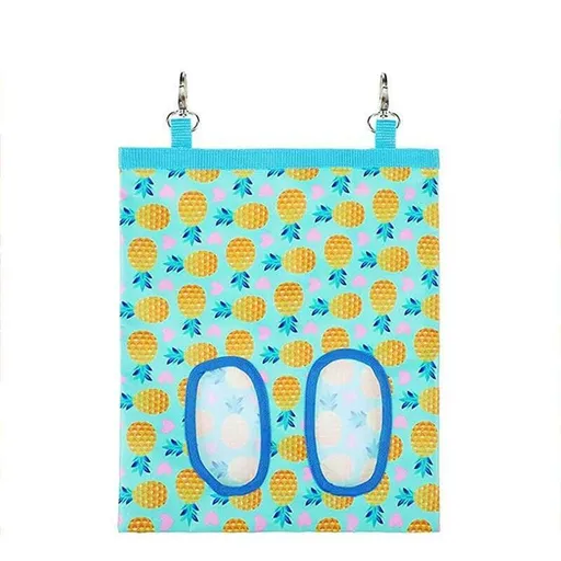 Hay Bag Guinea Pig Rabbit Feeding Bag Animal Hay Feeder Bag Hanging Feeder - Yellow