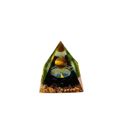 Amethyst Crystal Sphere Orgonite Pyramidamp Obsidians - Black Brown(60mmx60mm)