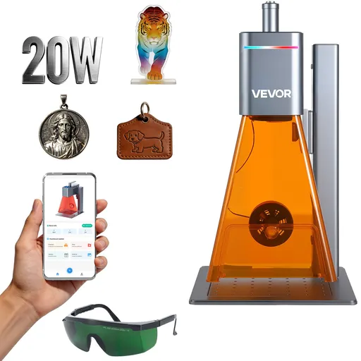 2-in-1 Dual Laser Engraver, 10,000 mm/s High Speed, Portable 20W Blue and 2W IR Laser Engraving Machine, 160 x 140 mm Engraving Area, Manual & Auto Focus, DIY Engraver Tool, for Wood Acrylic