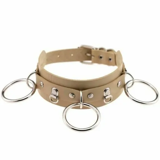 House Of Dasein Ring Collar Sexy Choker Harajuku All Colours Gothic - Nude