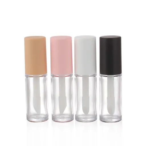 Reusable Empty Lip Gloss Tube Bottle Vials Containers Lip Balm Bottles Samples Travel Split DIY Pack of 4