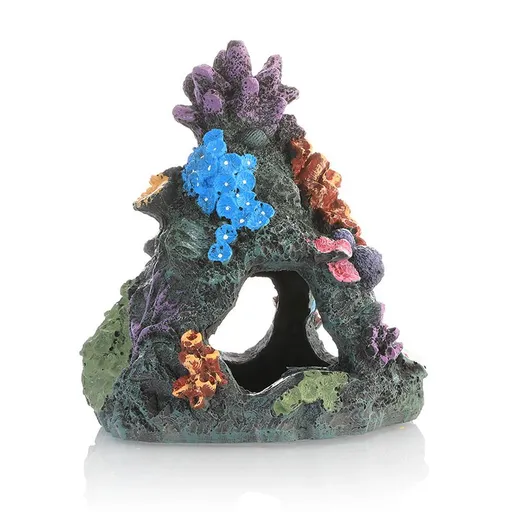 Aquarium Decorations Coral Ornaments Resin Rock Mountain Cave Betta Fish House for Betta Sleep Rest Hide Play Breed