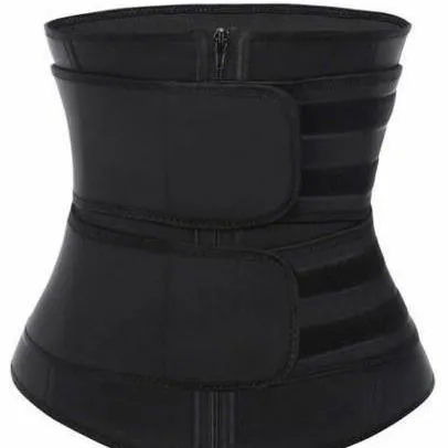 Neoprene Waist Trainer for Women 2 Straps Tummy Control Workout Corset Long Torso Trimmer Sauna Belt-XXL