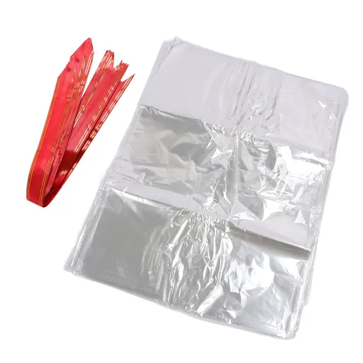 10Pcs Clear Gift Bags Food Grade OPP Transparent Multifunctional Twist Ties Goodie Bags for Candy Bakery