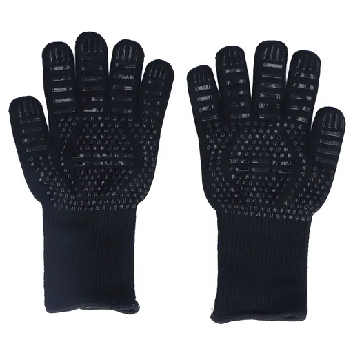 Heat Resistant Gloves 500℃ 31cm Hot Proof Mitts Cooking Tool for BBQ Oven Welding