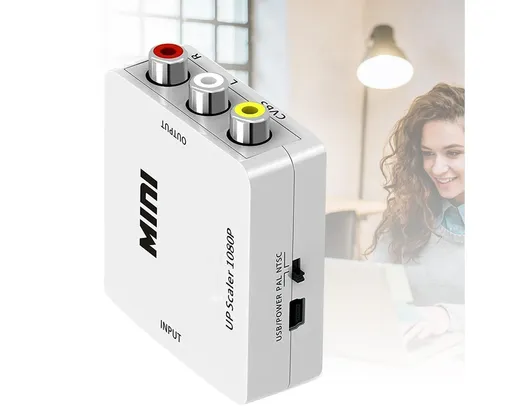 Audio Converter Harmless Environmentally Friendly Lightweight No Power Converter for DVD - White