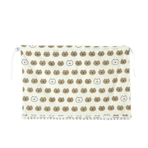 Romantic Window Valance, Continuous Pattern of Teddy Bear Silhouettes with Hearts Theme, Curtain Valance for Kitchen Bedroom