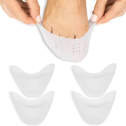 Toe Protectors for Women & Men (4 Pcs) - Silicone Sleeve Covers for Feet - Foot Gel Caps for Pain Relief, Pressure Sores for Shoes, Work Boots - Blister Protection, Breathable Cushion Guards