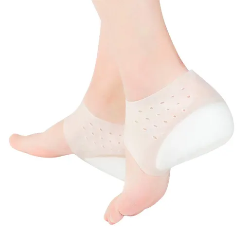 Height Increase Soles Heels Sleeve Gel Heel Height Invisible Elevators Arch Support Pads Heel Protectors Cushion (4cm) White