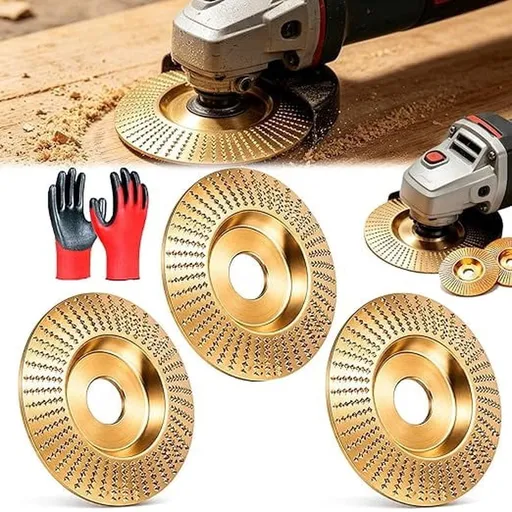 Tungsten Carbide Wheel, Upgraded Angle Grinder Polishing Pad, Wood Grinding Disc for Angle Grinder, Wood Carving Disc Woodworking Attachment for Cutting, Shaping, Sanding