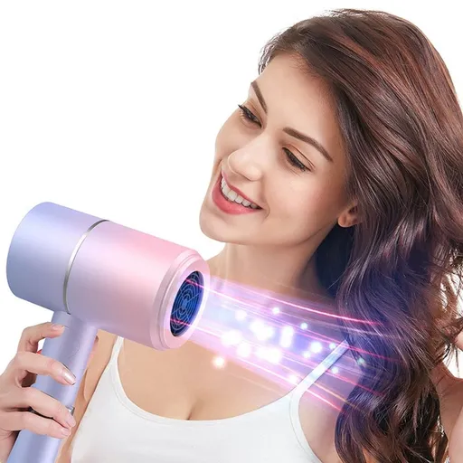 Hairdryer, Negative Ion Hair Dryers for Women, Small Blowerdryers for Hair, Quiet Hair Dryer for Fine Hair, High Speed Professional Hair Dryers & Accessories, Portable Hair Dryer (Purple)