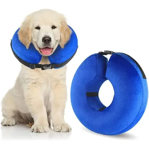 Protective Inflatable Cone Collar for Dogs and Cats, Soft Pet Recovery E-Collar Cone Small Medium Large Dogs, Designed to Prevent Pets from Touching Stitches