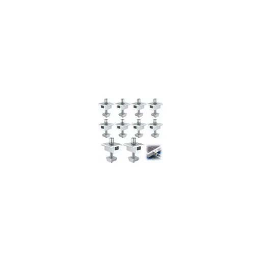 10 Pieces Aluminum Solar Panel Bracket T Shaped Center Terminals for 30mm Framed Panels