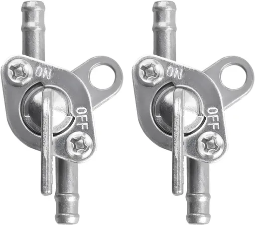 2PCS Inline Fuel Tank Tap Valve, 6mm Motorcycle Inline Fuel Fuel Petcock On Off Switch, Gas Tank Tap Valve Shut Off Valve Switch for ATV 50/70/90/110/125/140/150cc
