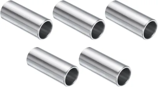 5pcs Stainless Steel Spacer 1/2" Bore x 5/8" OD x 1-1/2" Length Screw Standoff Bushing Plain Finish Round Metal Spacer for 1/2 Screws Bolts and Rods