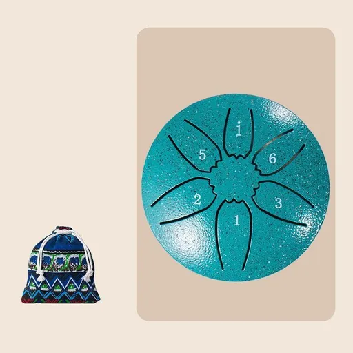 Ethereal Drum, Paw‑Shaped Starry Green (Sheet Music + Mallet + Storage Pouch)