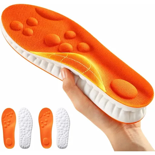 2PCS 4D Cloud Technology Insole for Men Women, Memory Foam Massage Insoles with Enhanced Shock Absorption and Arch Support, Fits All Shoe Types