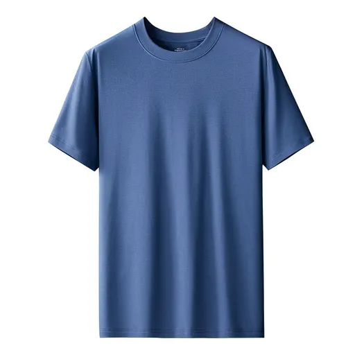 Kang Gongfang Men Modal T-Shirt Crewneck Short Sleeve Round neck-purplish blue 3XL(161kg ~ 180kg)