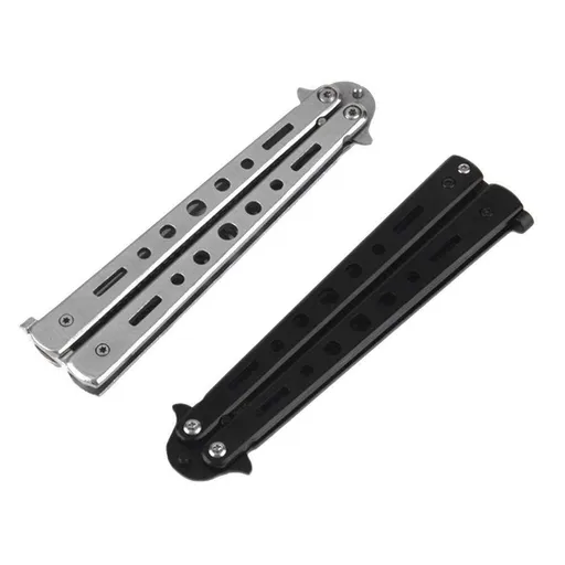 Stainless Steel Comb Folding Butterfly, Black