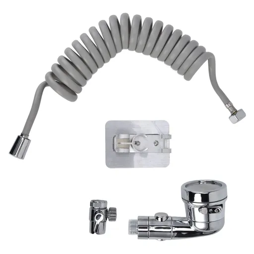 Sink Shower Sprayer Stretchy Hose Adjustable Mode Faucet Sprayer Attachment for Shampooing Pet Bathing
