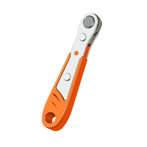 Wrench Nozzle Handle Screwdriver Nozzle Socket Wrench Screwdriver Auto Repair Tools Wrenches(Orange)