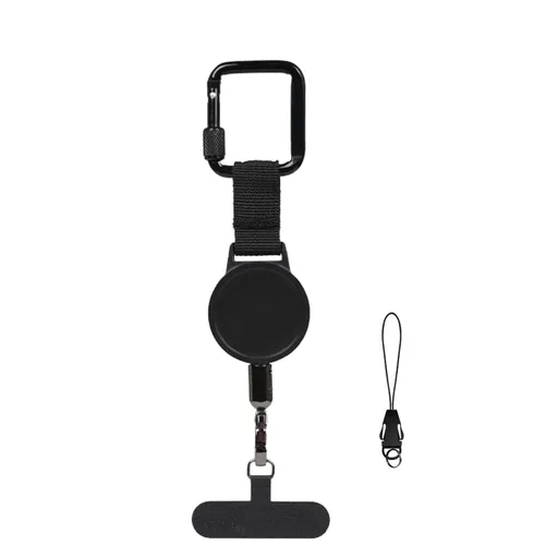 Square Snap Buckle Retractable Lanyard, Stretch Pull Key Strap, Multi-Purpose Webbing Accessory For Mobile Phone, Keys & Luggage