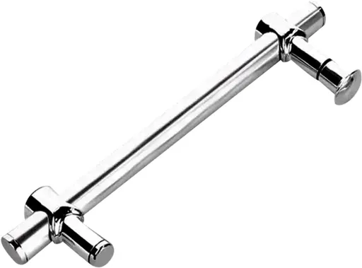 Metal Shower Glass Door Handle, Interior Shower Single Side Door Handle Grab Bar with Accessories Sets - Stainless Steel, Adjustable Hole Distance (Size : 350mm)