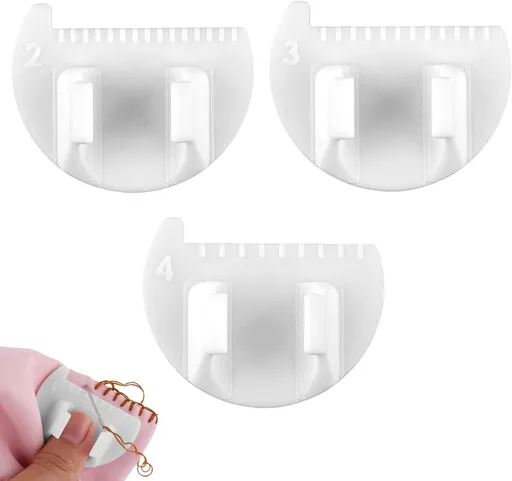 3pcs Sewing Needle Gauge Measuring Tool, Finger Thumb Ruler Sewing Template Lockranding Guide Tool for DIY Edge Even Stitching Lock Kit Quilting for Beginners and Seniors