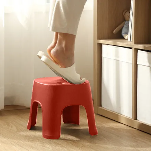Step Stool for Kids Stool for Bathroom Toddler Stool Bathroom Step Stool Step Stool for Toddlers Anti Non-Slip Toilet Seat Child,Plastic Mini Stool,Thickened Design Ideal,Sturdy And Lightweight Red