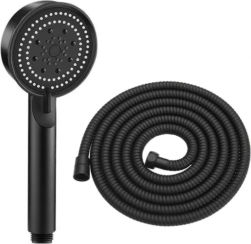 High Pressure Adjustable Shower Head with 1.5M Hose, Anti-Limescale