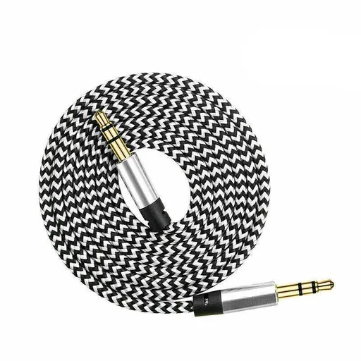 AUX Cable 3.5mm Stereo Audio Input Extension Male to Male Auxiliary Car Cord - White