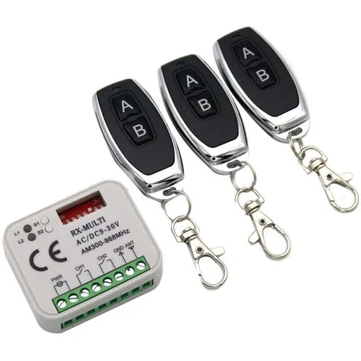 Remote Receiver for Garage Door 433 868 MHz RX Multi 300-900 MHz AC DC 9-30V Receiver with Remote Control