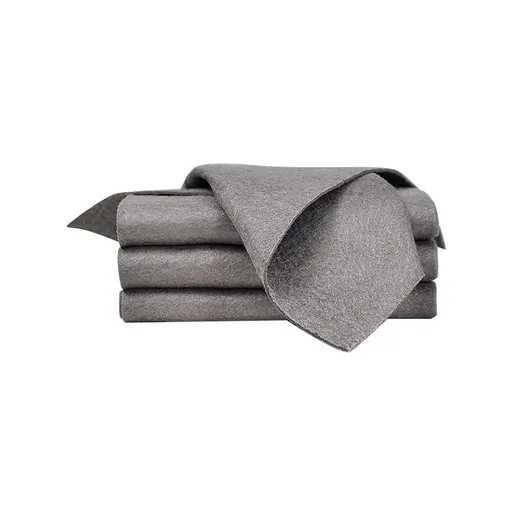 3 Pack Reusable Microfiber Cleaning Cloths for Glass, Car Windows, Kitchen Surfaces and Streak Free Polishing, Gray