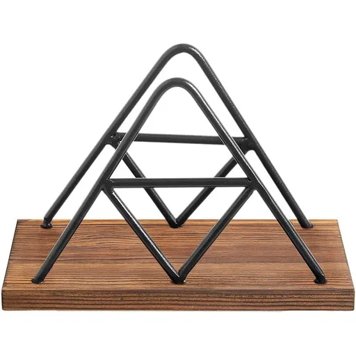 Black Table Napkin Holder with Black Metal Wire for Indoor Outdoor Home Dining Restaurant Kitchen Decor