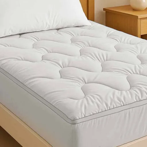 1000GSM Luxe Fully Fitted Mattress Topper 10cm thick with Fitted Skirt Queen