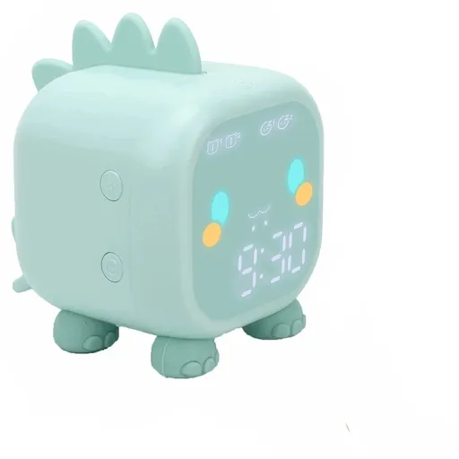 Kids Alarm Clock Girls Green Dinosaur Alarm Clocks with Night Light Bluetooth Digital Alarm Clock for Kids Girls Children