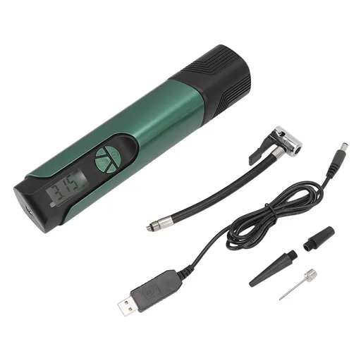 Electric Digital Tire Inflator Four Preset Inflation Modes USB Charging Tire Pump with LED Light for Cars Motorcycles