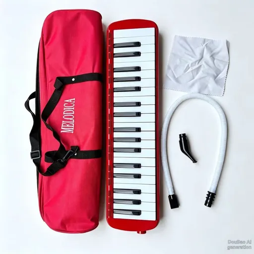 32-key melodica, 37-key melodica, student melodica, beginner melodica, musical instrument, music education, portable instrument, Australian students, classroom music - Red - Size 37