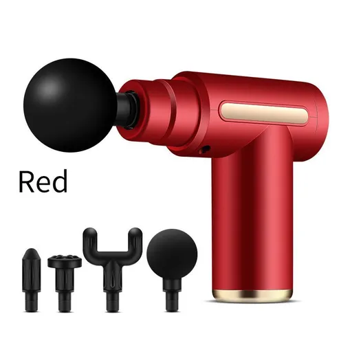 Portable Massage Gun Deep Tissue,Percussion Handheld Muscle Massager Tool, Ideal Gifts for Home & Travel - Red - Size 7.5*5.5*1.96in
