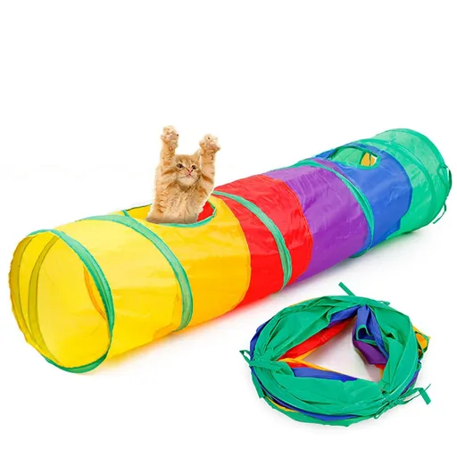 Cat Tunnel for Indoor Cats Interactive, Rabbit Tunnel Toys, Pet Toys Play Tunnels for Cats Kittens Rabbits Puppies Crinkle Pop
