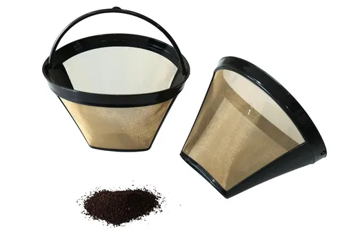 Stainless Steel Reusable Cone Shape Permanent Coffee Filter Mesh Basket 1pc