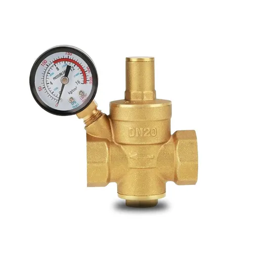 Water Pressure Regulating Valve, Brass Water Pressure Reducing Valve 3/4 Adjustable Pressure Reducing Valve