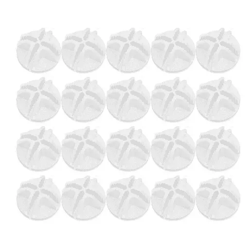 20PCS Wire Storage Cube Plastic Connectors Mesh Snap Plastic Push Grid - White