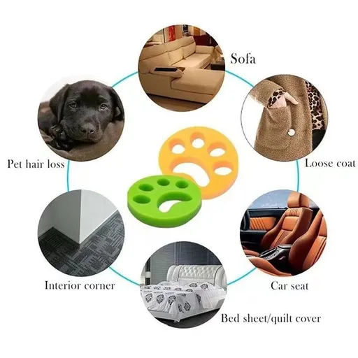 Pet Hair Remover for Laundry, 2 Pack - Reusable Dog & Cat Hair Remover Tool Removes Pet Fur, Hair, Lint