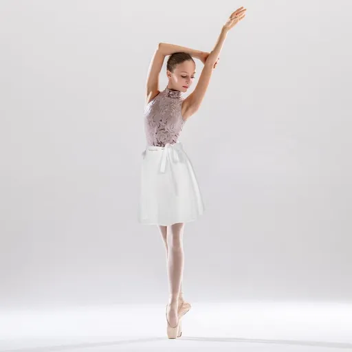 Girls Dance Skirt Ballet Skirt White Chinlon 1Set 39.4X12.6X0.04In