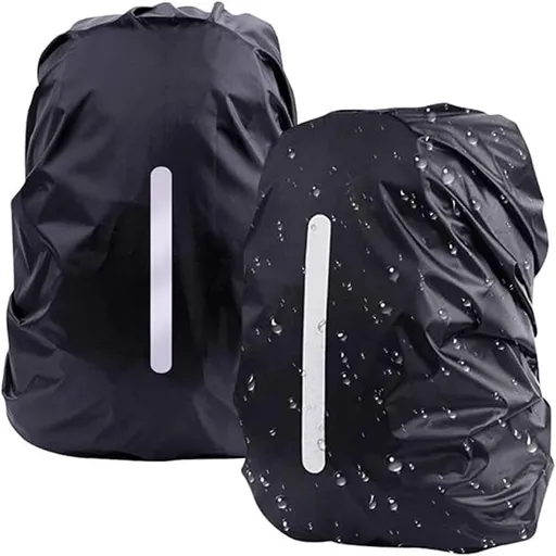 2 pieces - Backpack cover - Waterproof backpack cover - Waterproof rain cover for backpack - Waterproof rain cover - Reflective backpack cover - dust cover - for hiking, camping, traveling, cycling, outdoor activities - size M (40-50L) - 40*20*60 cm