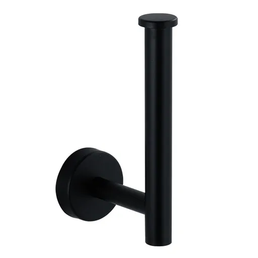 Paper Towel Holder Stainless Steel Black Matte Cylindrical Paper Towel Hanging Shelf for Home