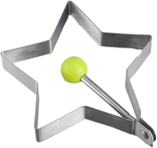 Star Egg Mold Shaper - Non Stick Pancake Deep Egg, Stainless Steel Frying Egg Rings, Mould Cookies Maker Baking Shaper Kitchen Gadget, Egg Patty Maker Rings For Sandwich Fritters Crumpets