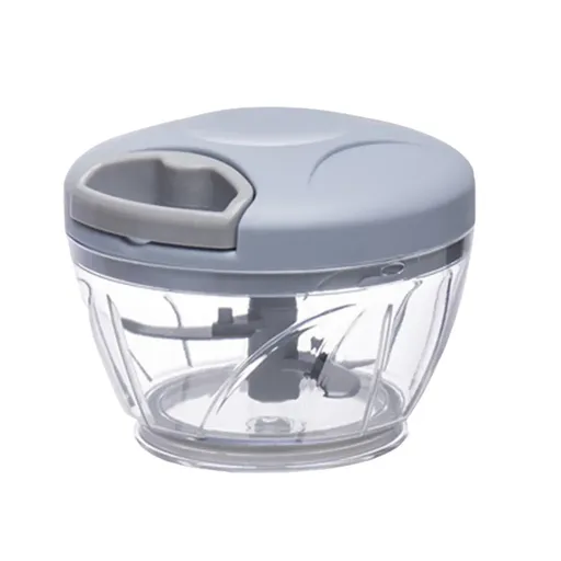 500ml Manual Meat Mincer Garlic Chopper Rotate Garlic Press Crusher Vegetable - Blue