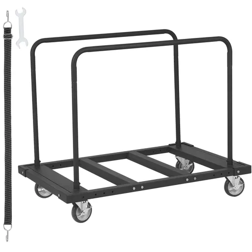 Drywall Cart, 1800 LBS Panel Dolly Cart with 45.28" x 29.13" Deck and 5" Swivel Wheels, Heavy-Duty Drywall Sheet Cart, Handling Wall Panel, Sheetrock, Lumber, for Garage, Home, Warehouse